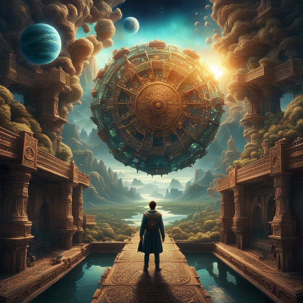 Cosmic Peyote Quest: Epic Digital Matte Painting