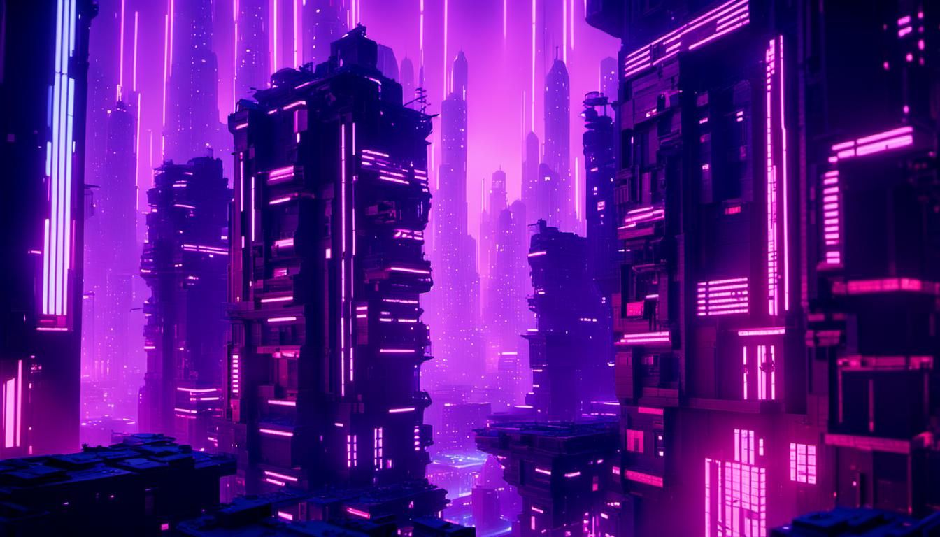 Dystopian Cyberpunk Cityscape in Unreal Engine 5