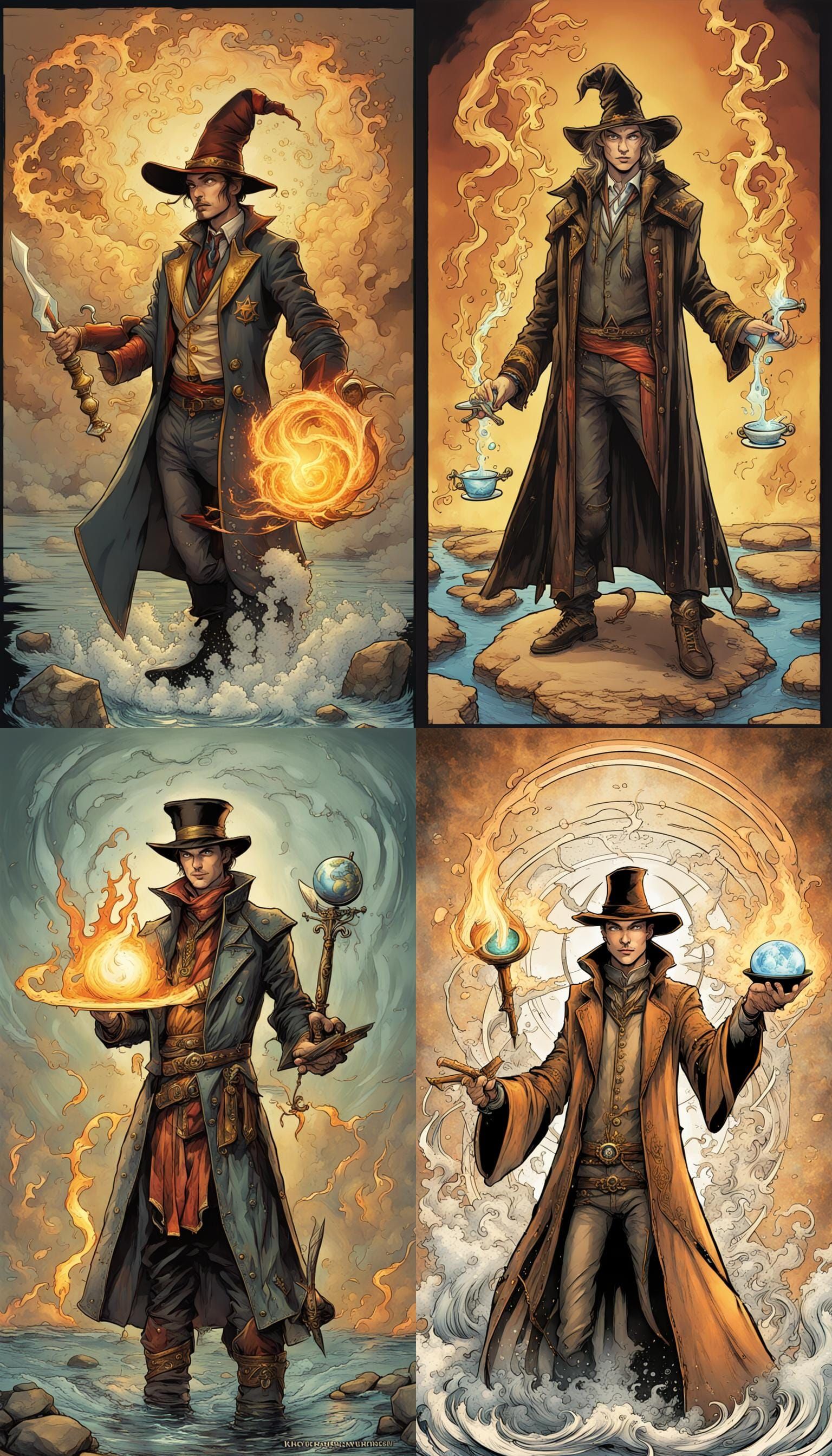 Mustrum Ridcully as Magician in Comic Style
