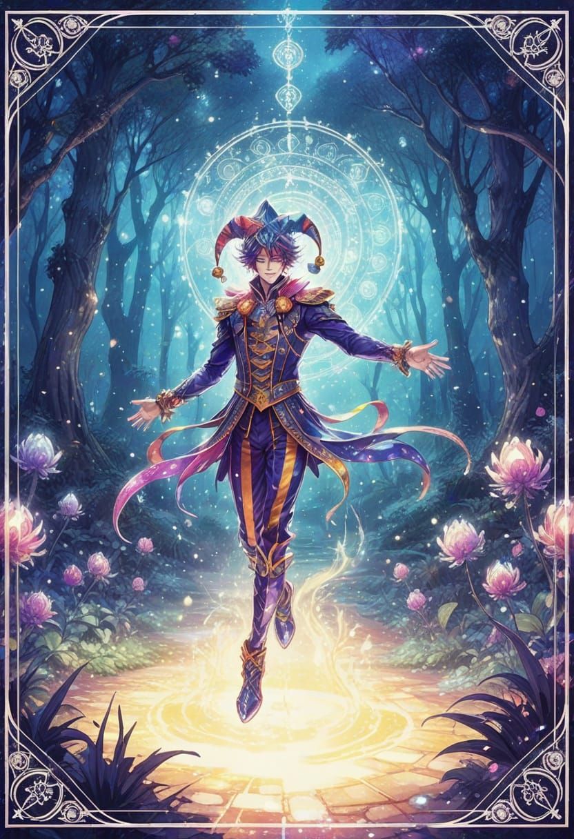 Magical Jester in Auroracore Style