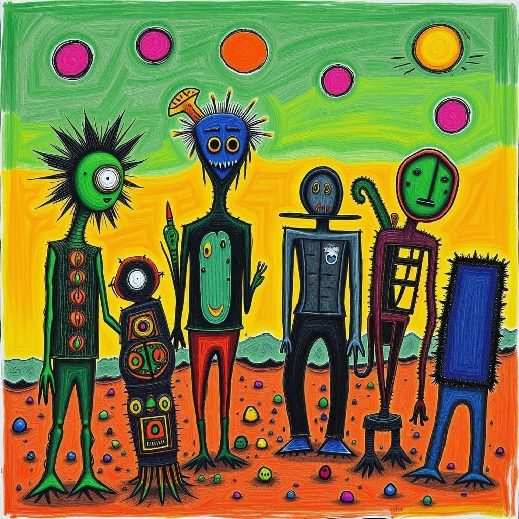 Surreal Cactus People in Cryogenic Hibernation