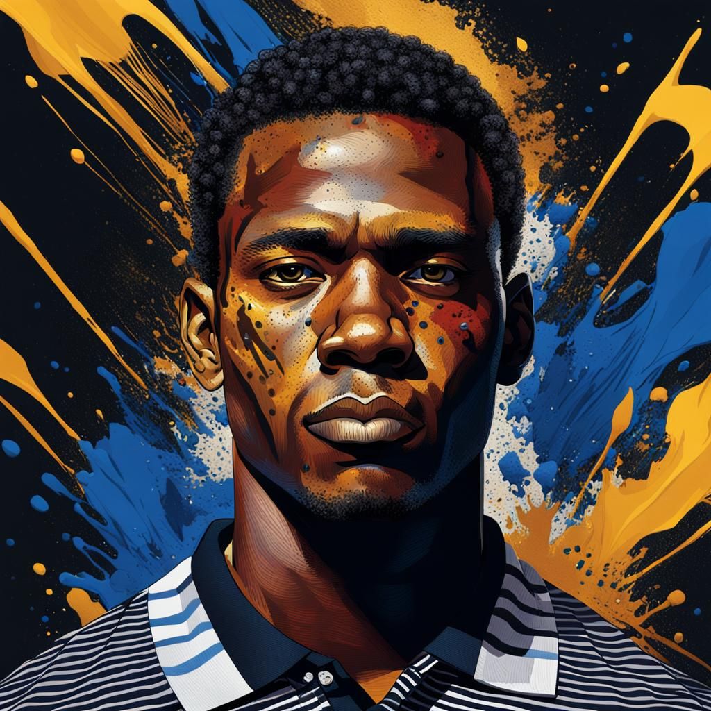 Striking Portrait in Splash Art Style, Unreal Engine