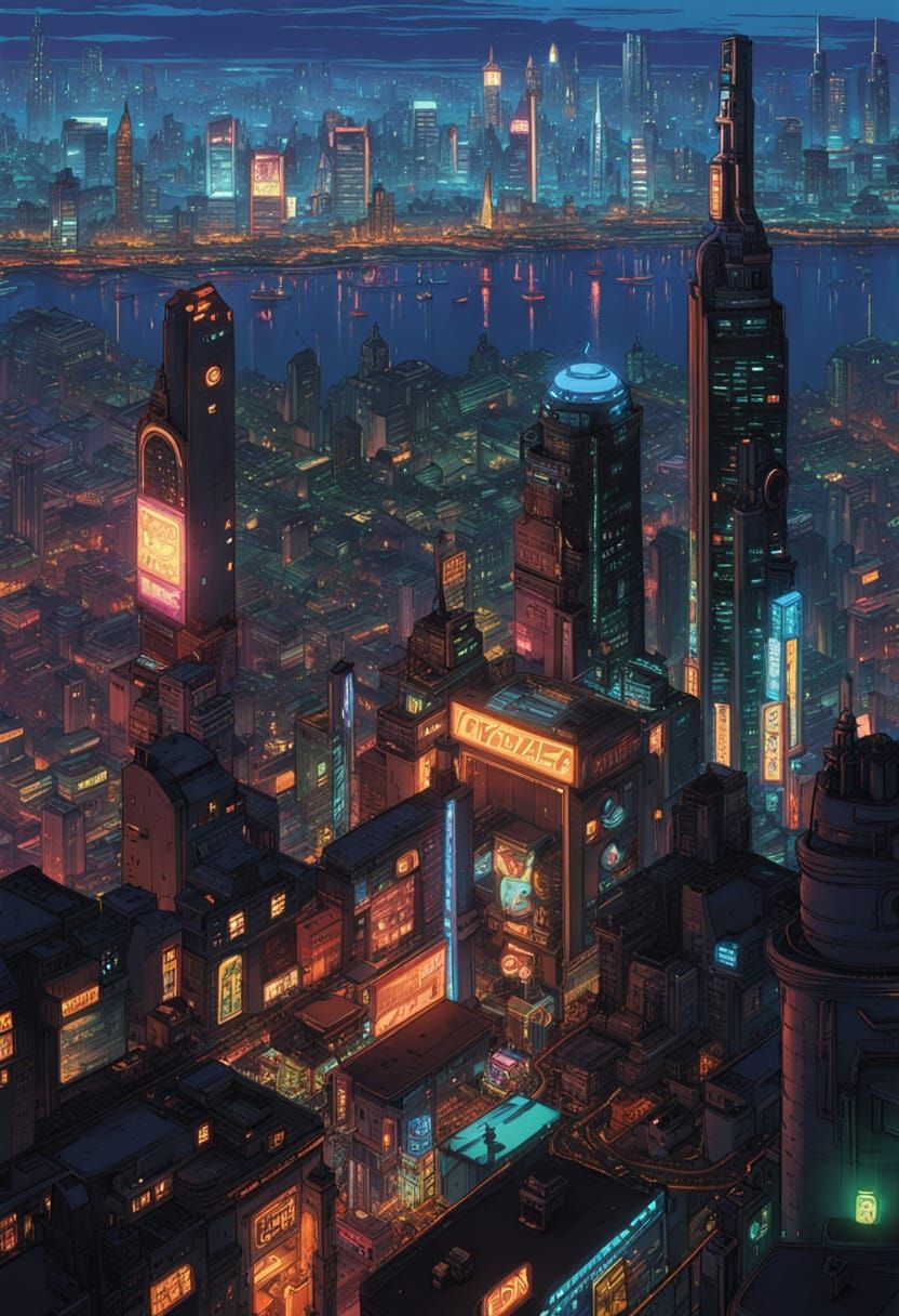 Cyberpunk Hacker in Dark Room with Glowing Monitors