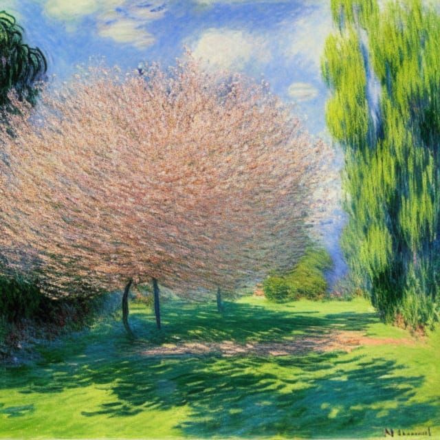 Jasmine Tree in Bloom: Watercolor Masterpiece