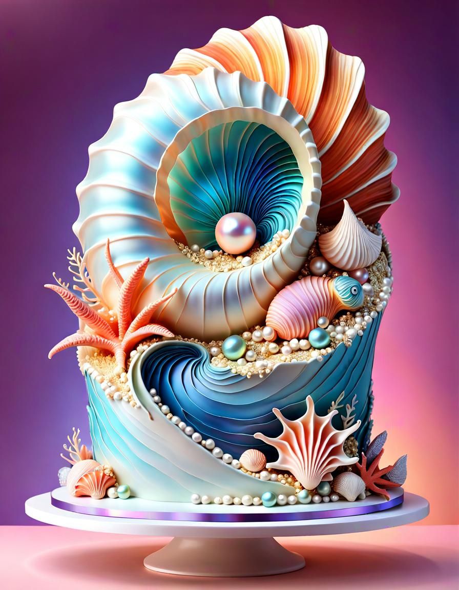 Seashell Cake Sculpture