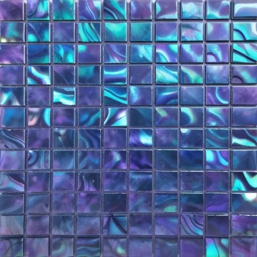 Shimmering Abalone Sea Glass Mosaic Art