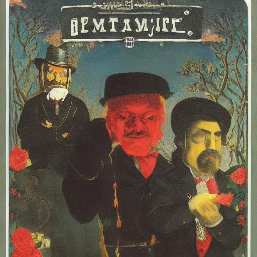 Vampire Gunslingers in Naive Art Style