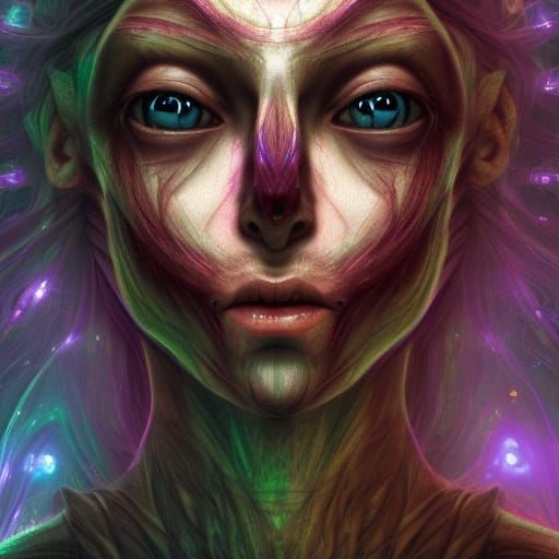 Future Warrior Portrait in Fantasycore Style