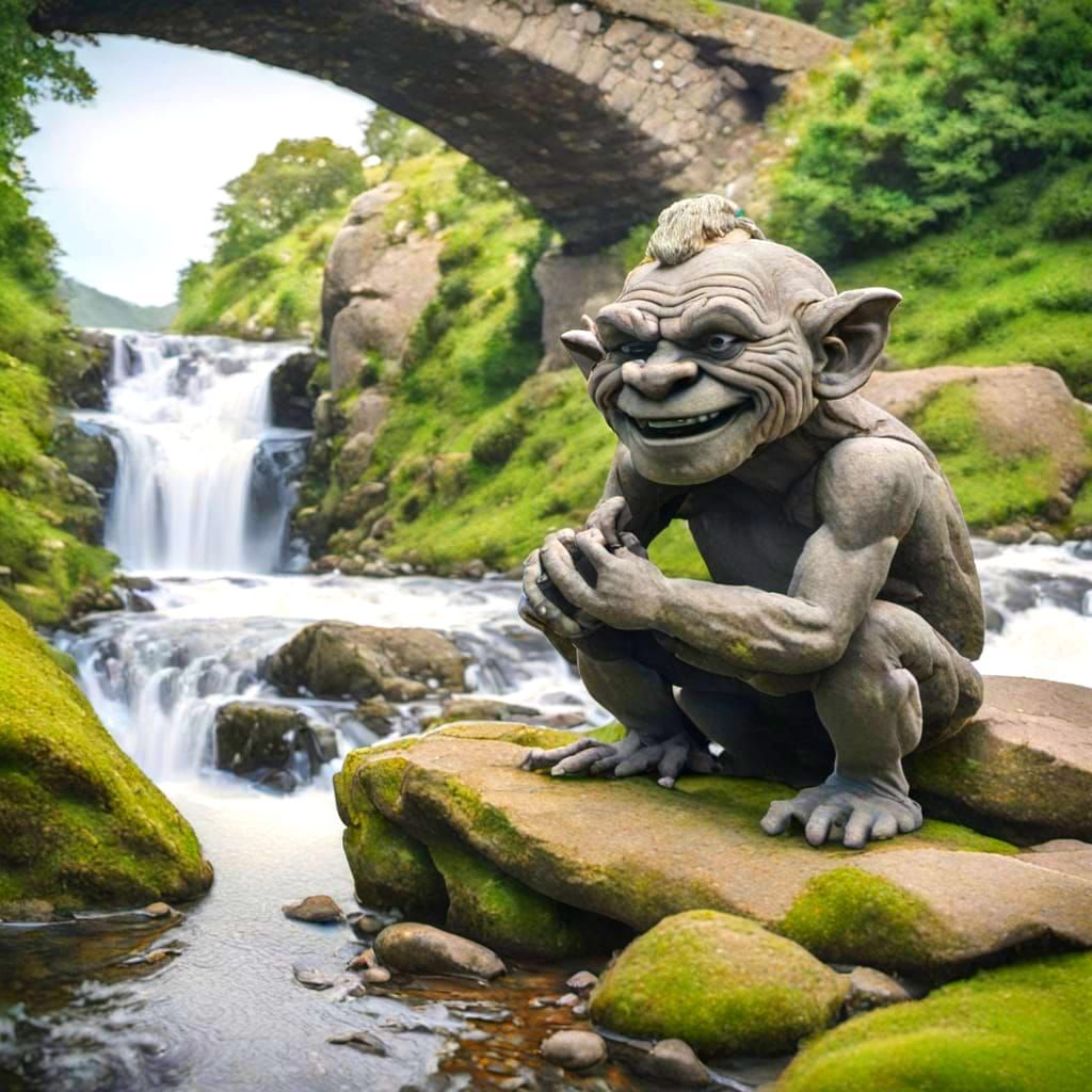 Troll by Stone Bridge River