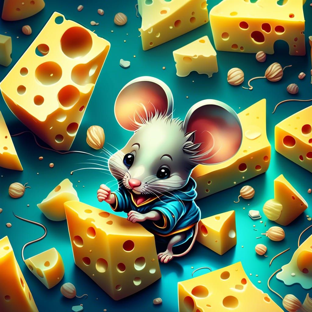 Mouse in Cheese Clothes: Digital Concept Art