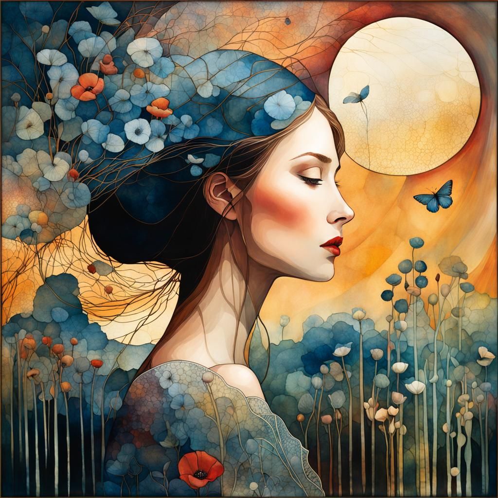 Reflections on Water: Layered Stained Glass Artwork