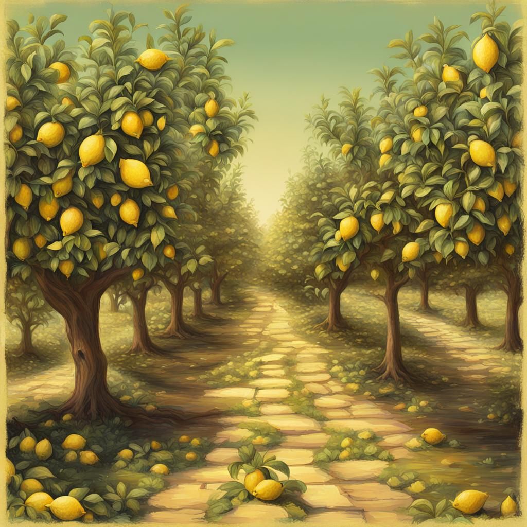 Intergalactic Lemon Tree Orchard: A Digital Masterpiece