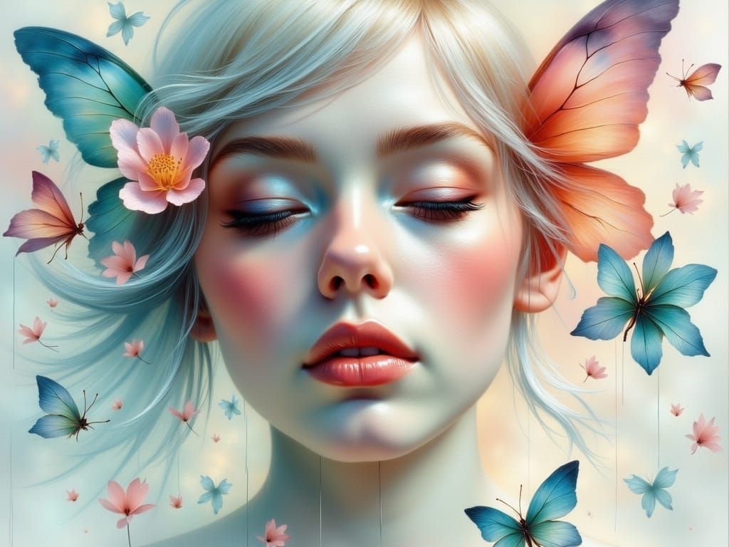 <lora:GazOilpaint:1.0> Ethereal woman with delicate features