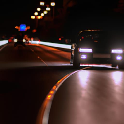 Night Street Race with Skyline Car