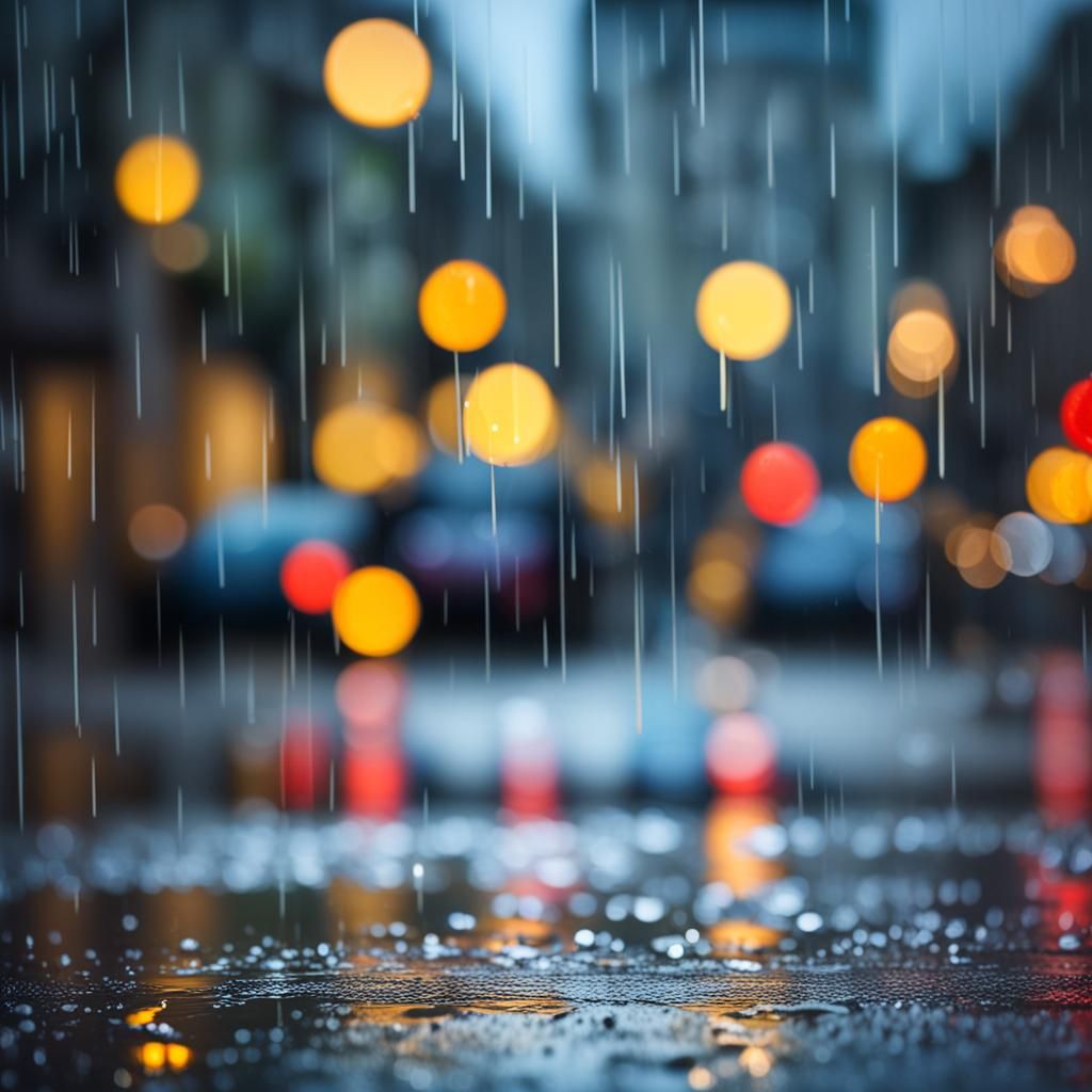 Macro Raindrop on Street: Professional Photography