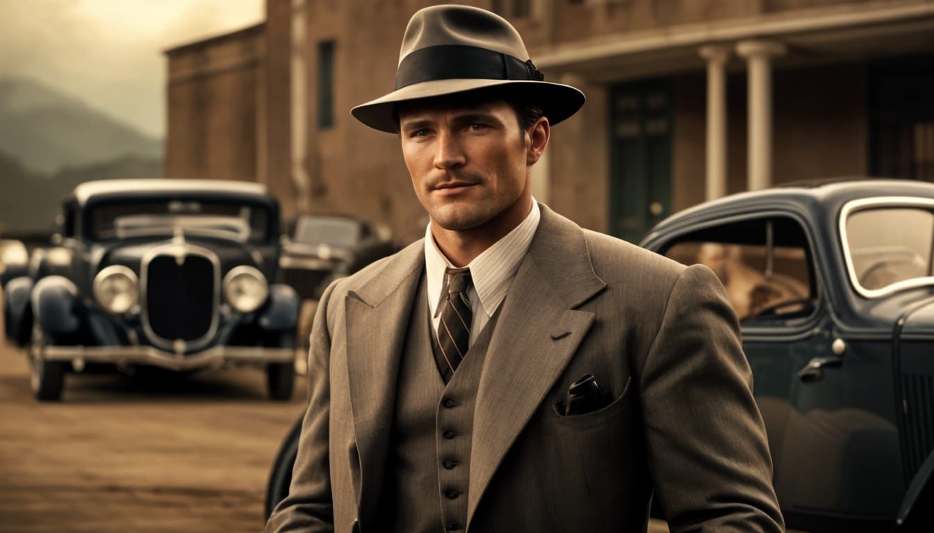 Scott Eastwood as 1930s Gangster in Comic Book Art