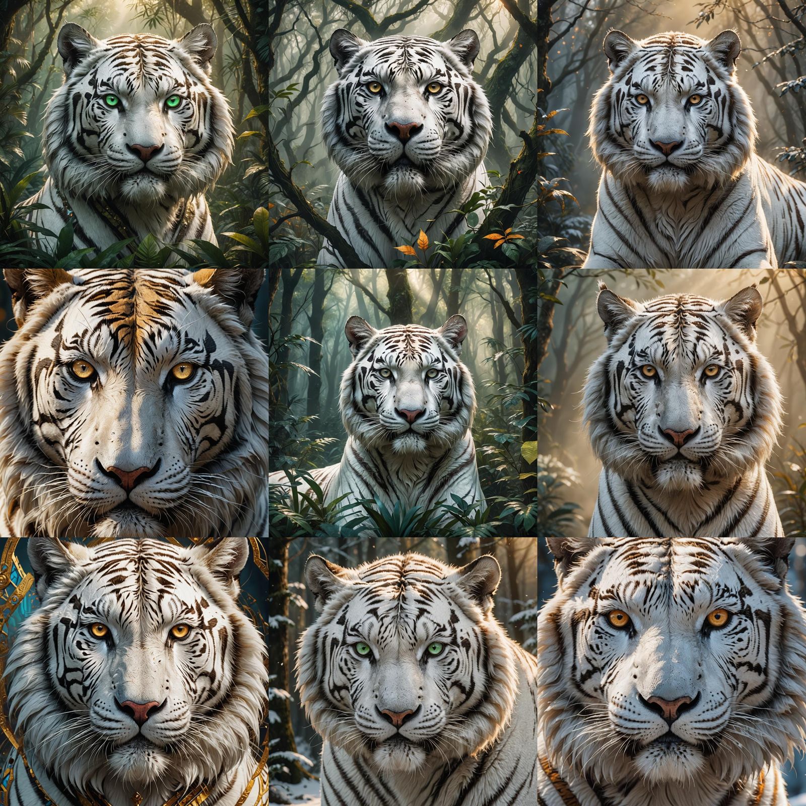 White Tiger Head: Detailed Fantasy Concept Art