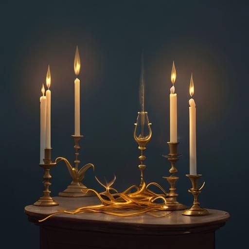 Surreal Candlelit Still Life in Golden Hour Lighting