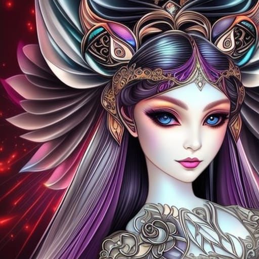 Anime Chibi Woman in Detailed 3D Digital Art