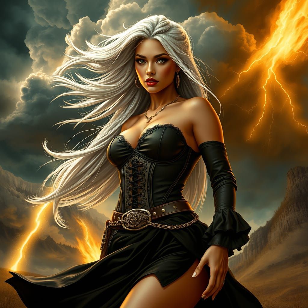 Sultry Goddess in Golden Light