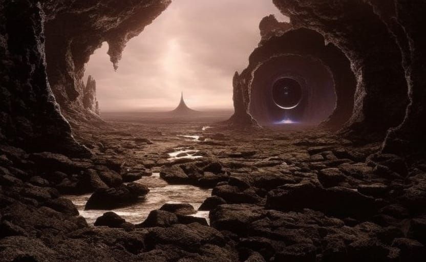 Interdimensional Travel Portal in Gothic Style