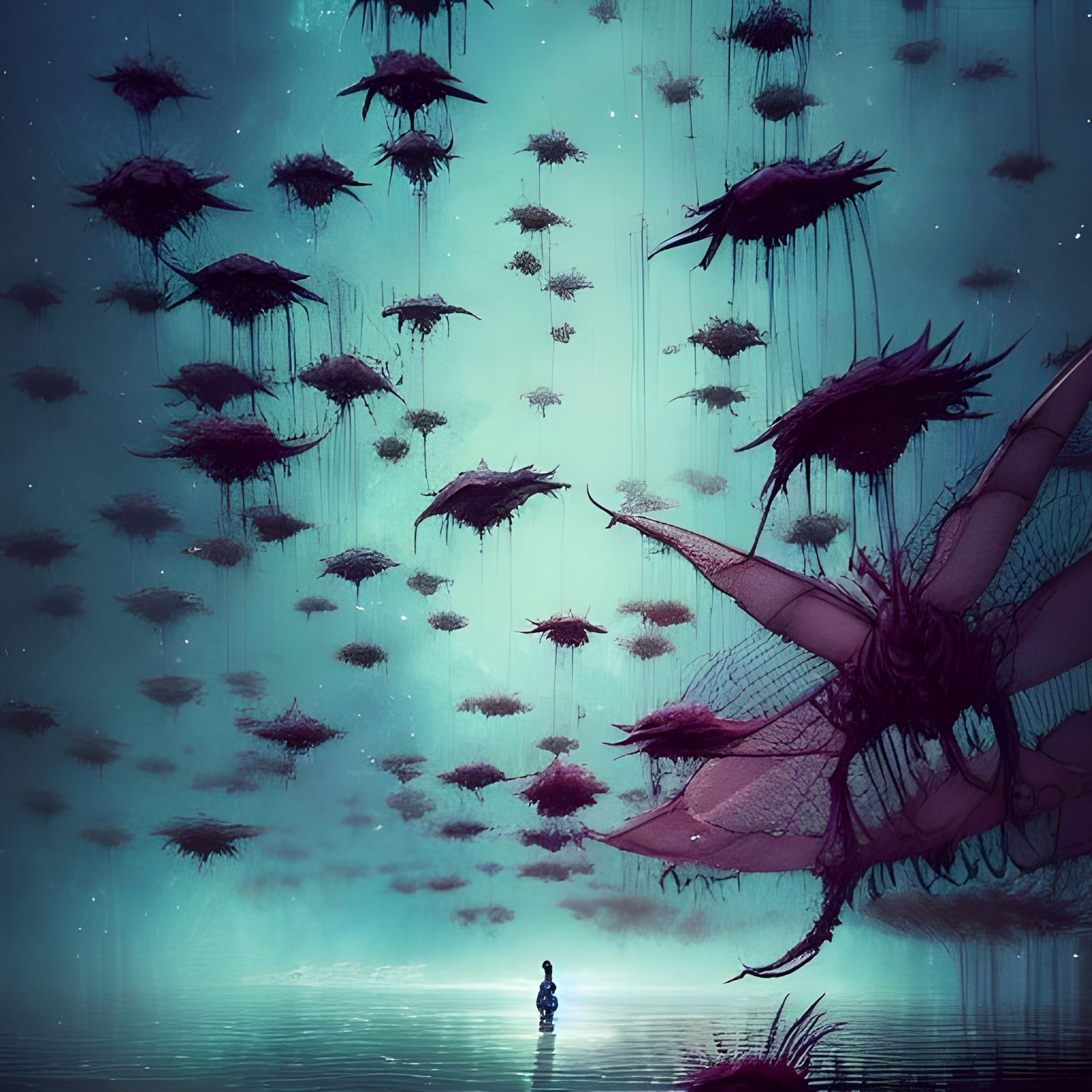 Intricate Nokken Water Spirits in Cel-Shaded Style