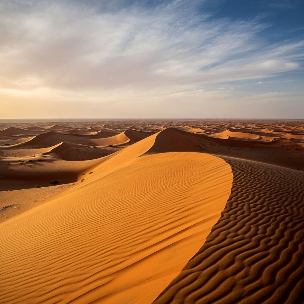 The Rub' al Khali (the Empty Quarter) in the southern Arabian Peninsula
