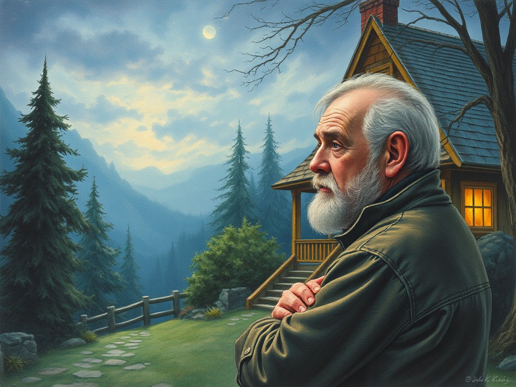 Incandescent Night Watch: Storybook Illustration in Pencil a...