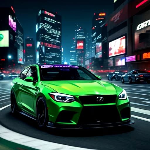 Cyber City Street Racing at Night