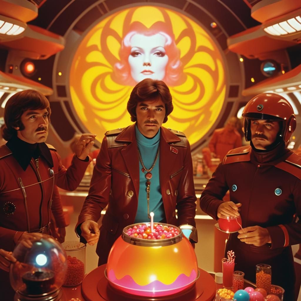 Retro Sci-Fi Scene from 'Candy Cosmos'