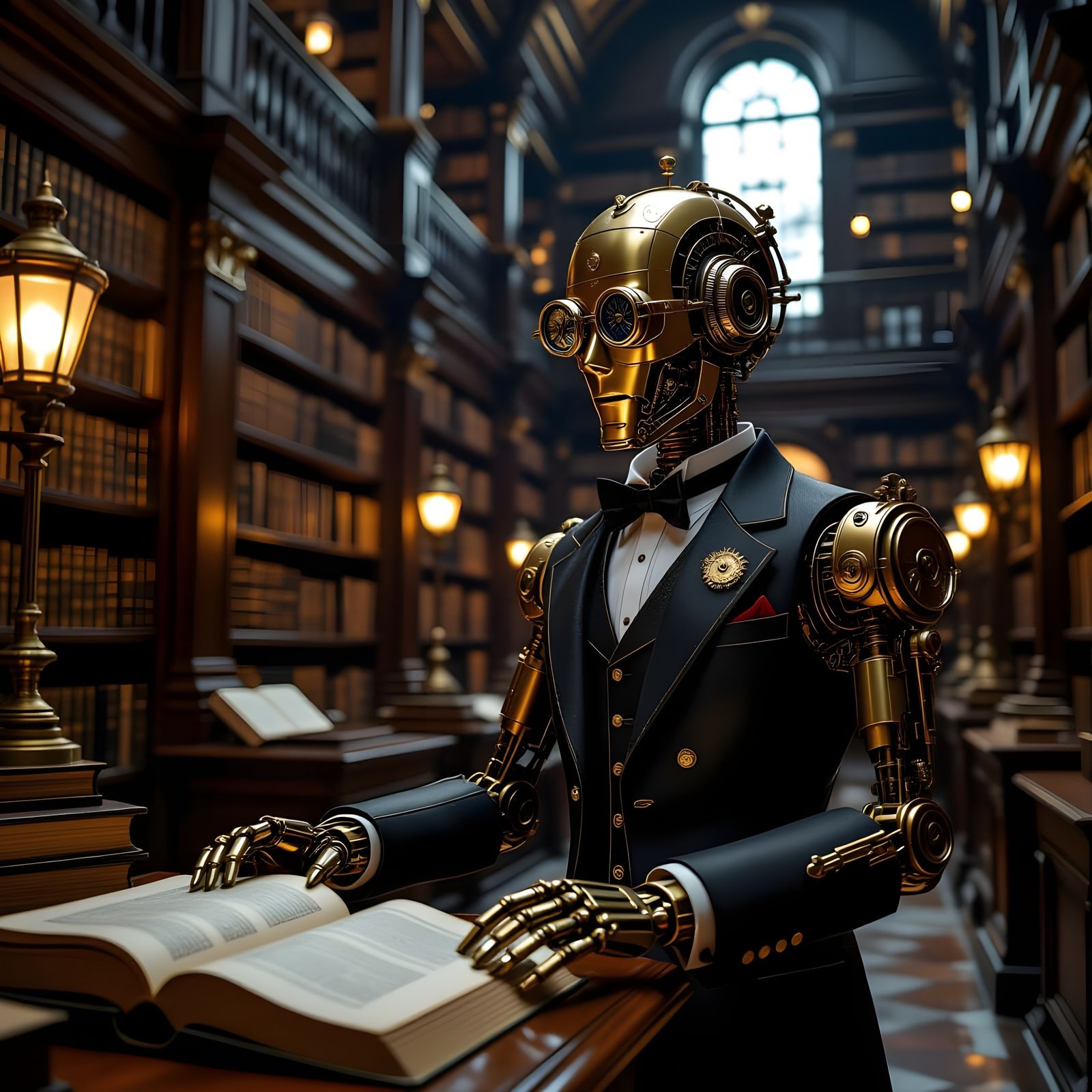 A steampunk automaton, 3.