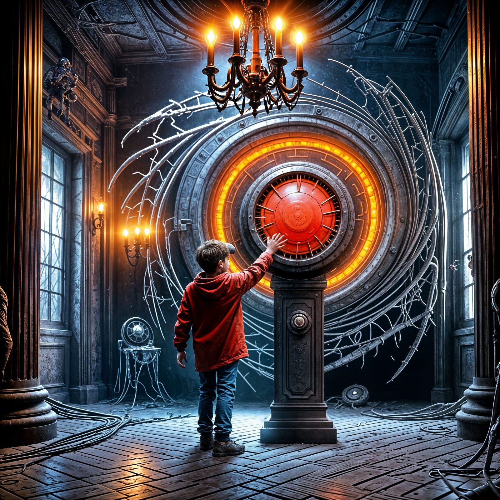 Epic Surreal Invasion Scene in Detailed Matte Painting