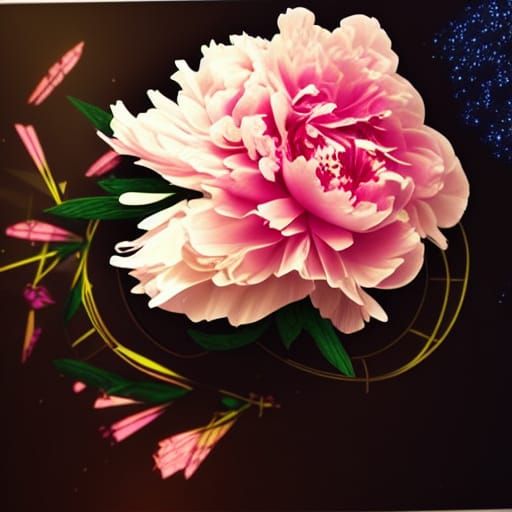 Holographic Cosmic Peony by Pablo Amaringo