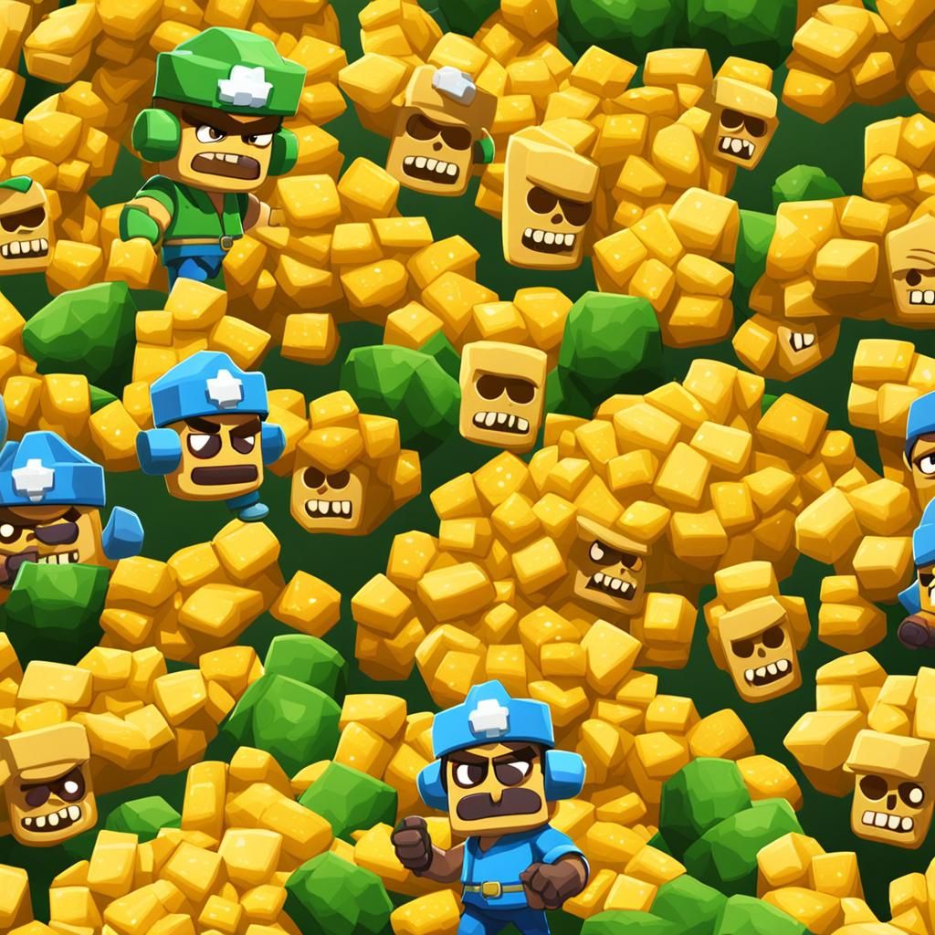 Brawl Stars Character Made of Corn
