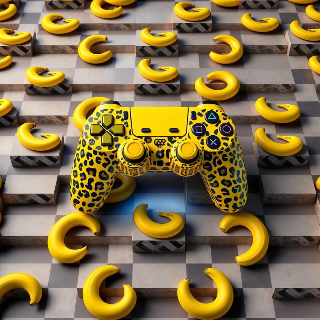 Tessellating Yellow Bananas & PlayStation Controller Pattern