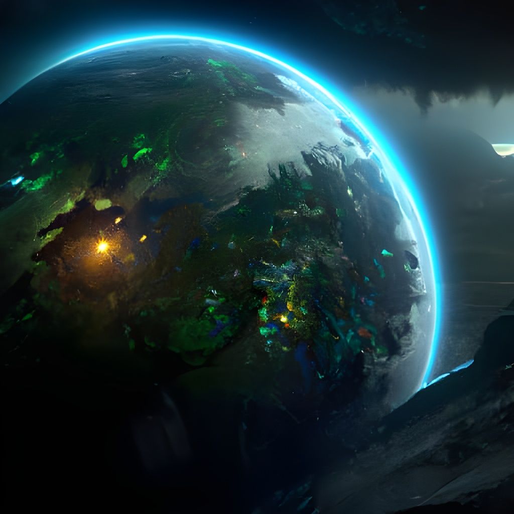 Earth from Space: Fantastical Detailed Matte Painting