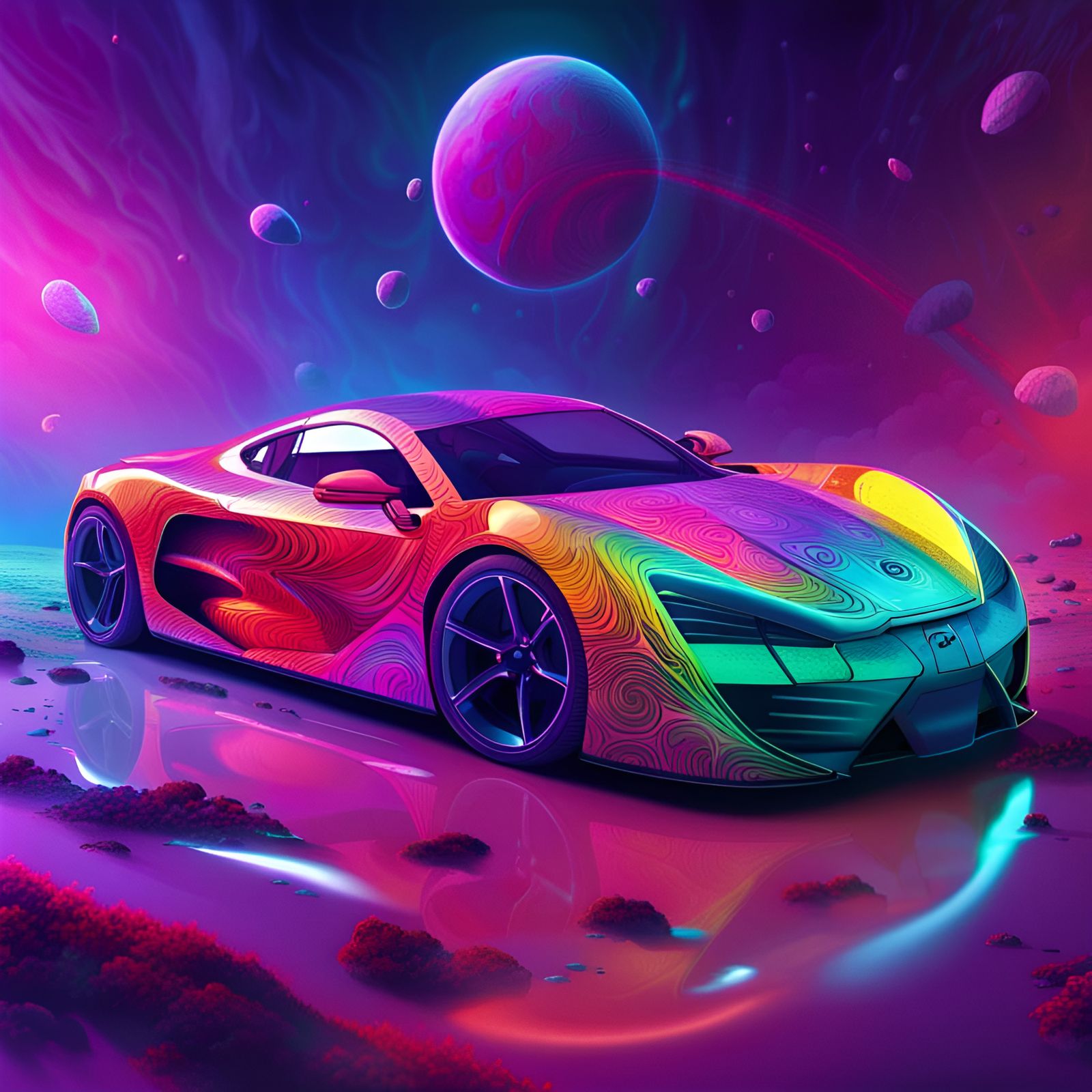 Sci-Fi Color Changing Sports Car