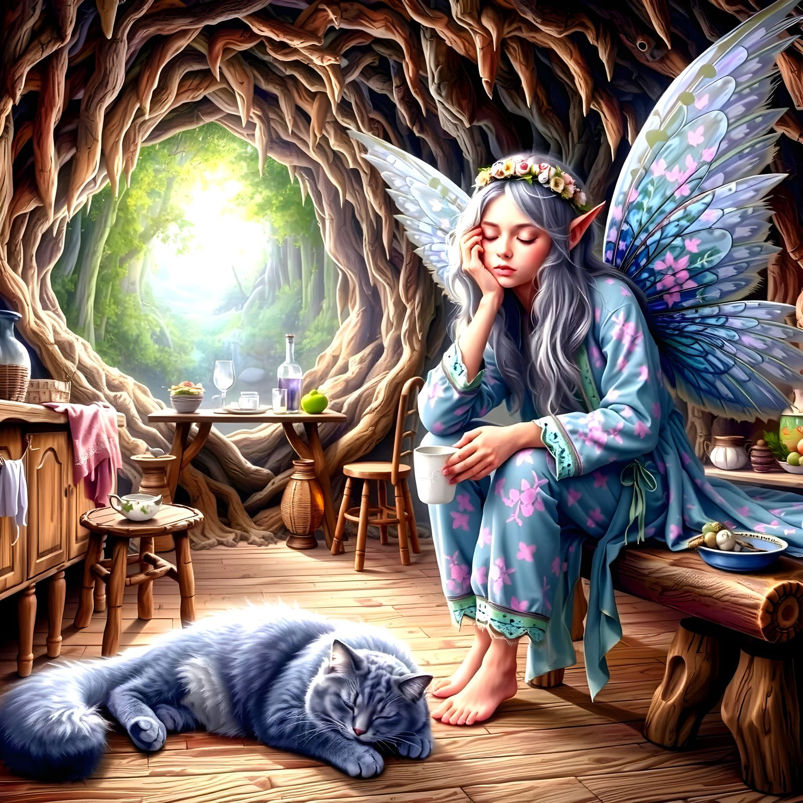 Dreamy Fairy in Slumber