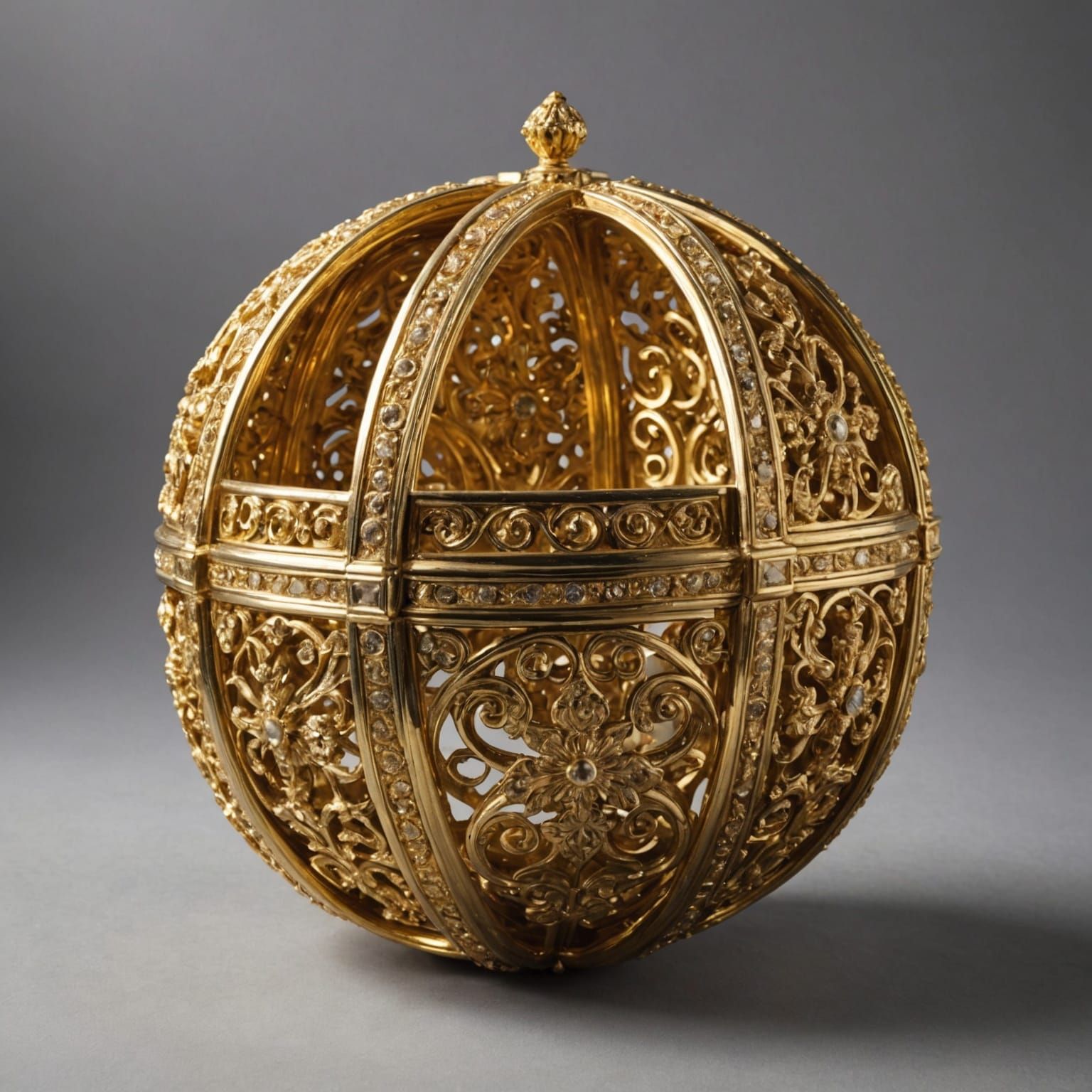 Large Gold Object Digital Rendering