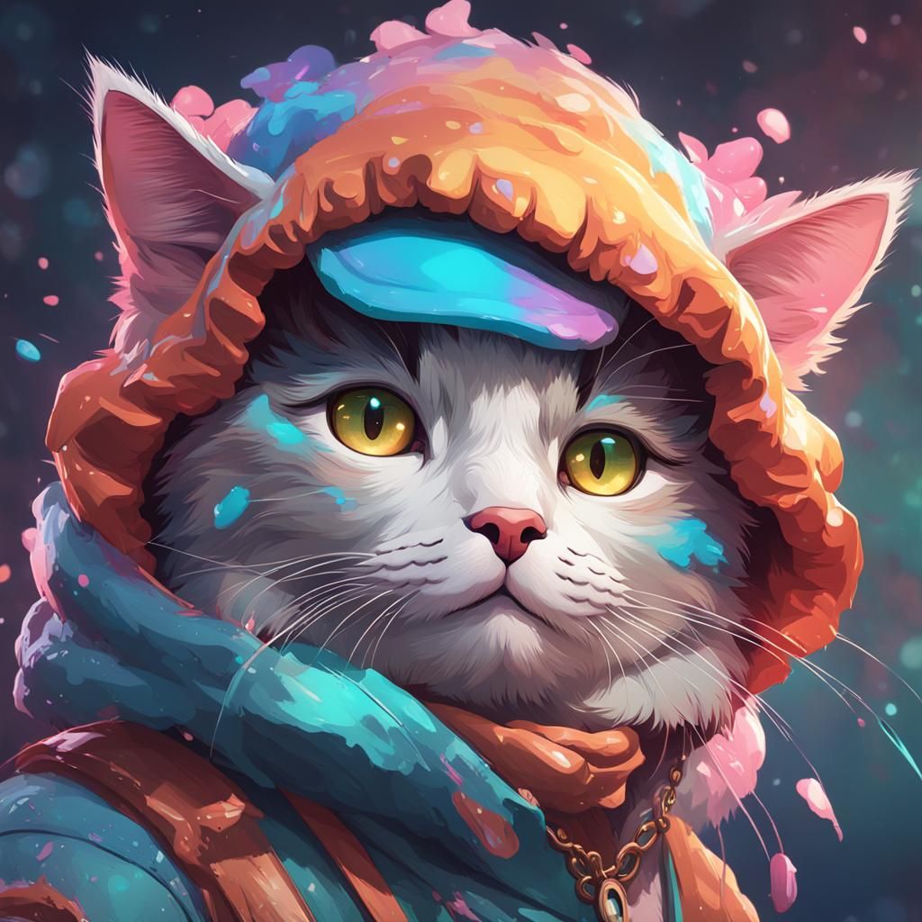 Hyperdetailed Kawaii Cat Portrait in Unreal Engine 5