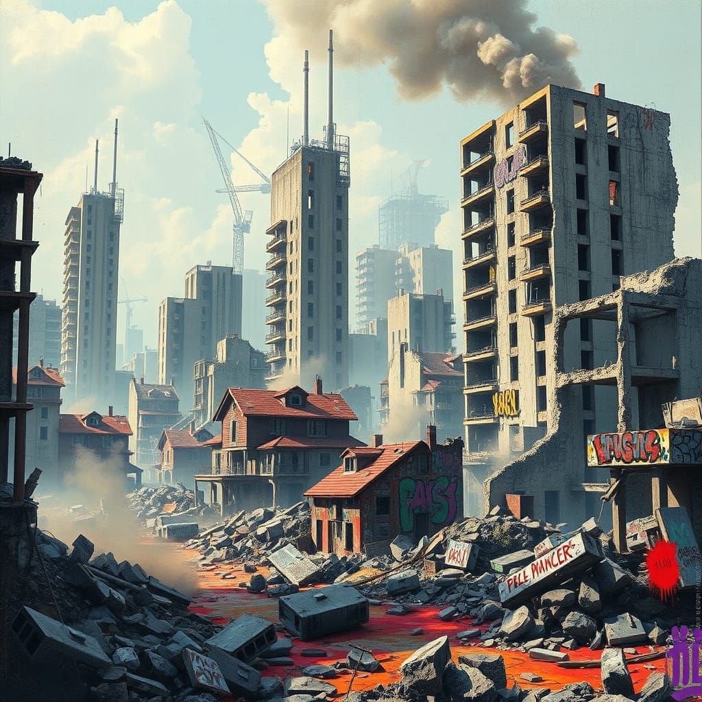 Post-Atomic Urban Decay with Graffiti Art