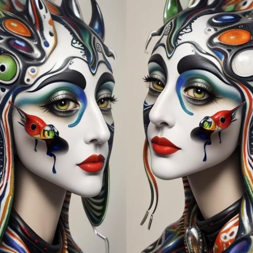 Angler Fish Oil Painting in Pop Surrealism Style