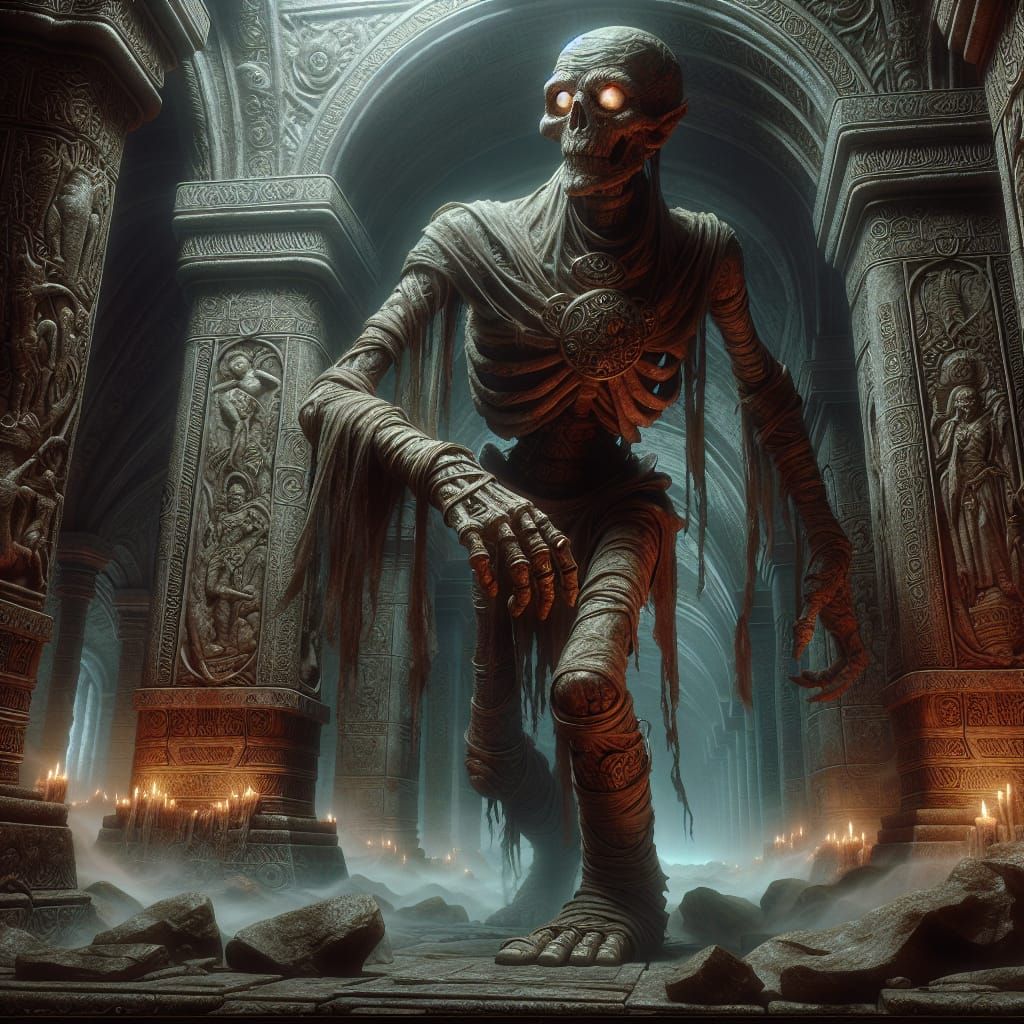 Mummified Kobold Guardian in Ancient Tomb