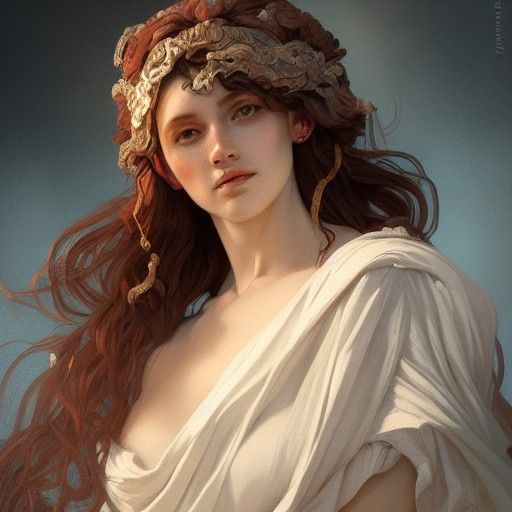 Phedre Portrait in Ancient Greek Style
