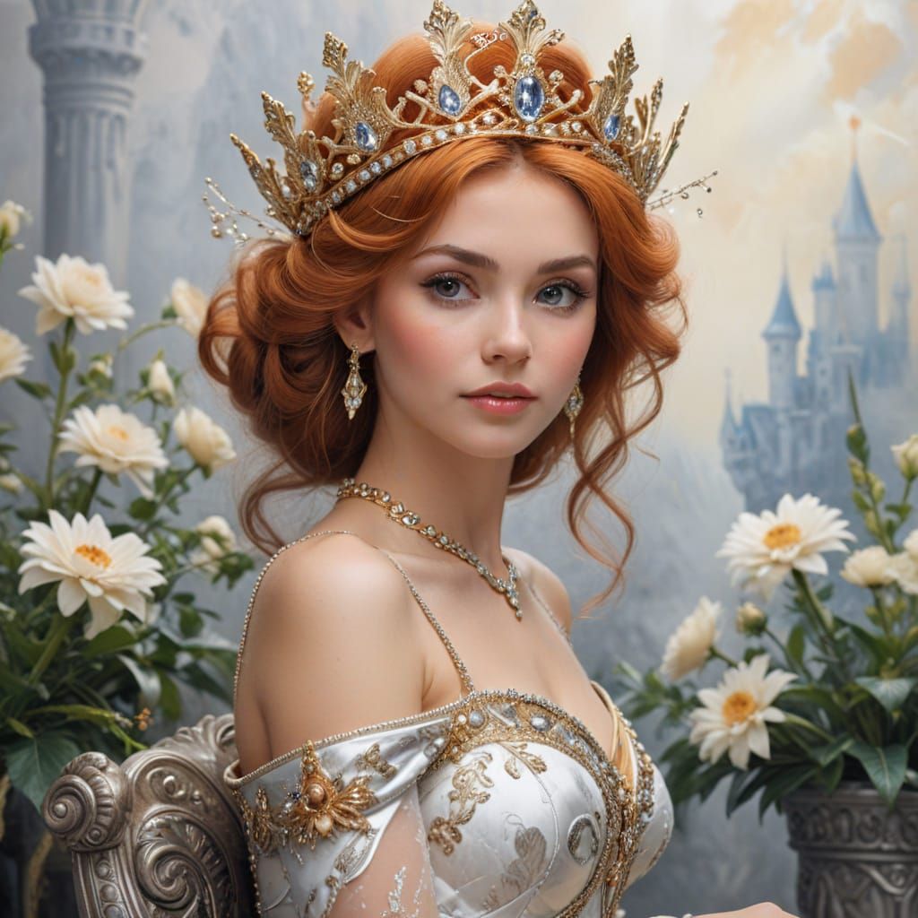 Regal Princess in Golden Crown