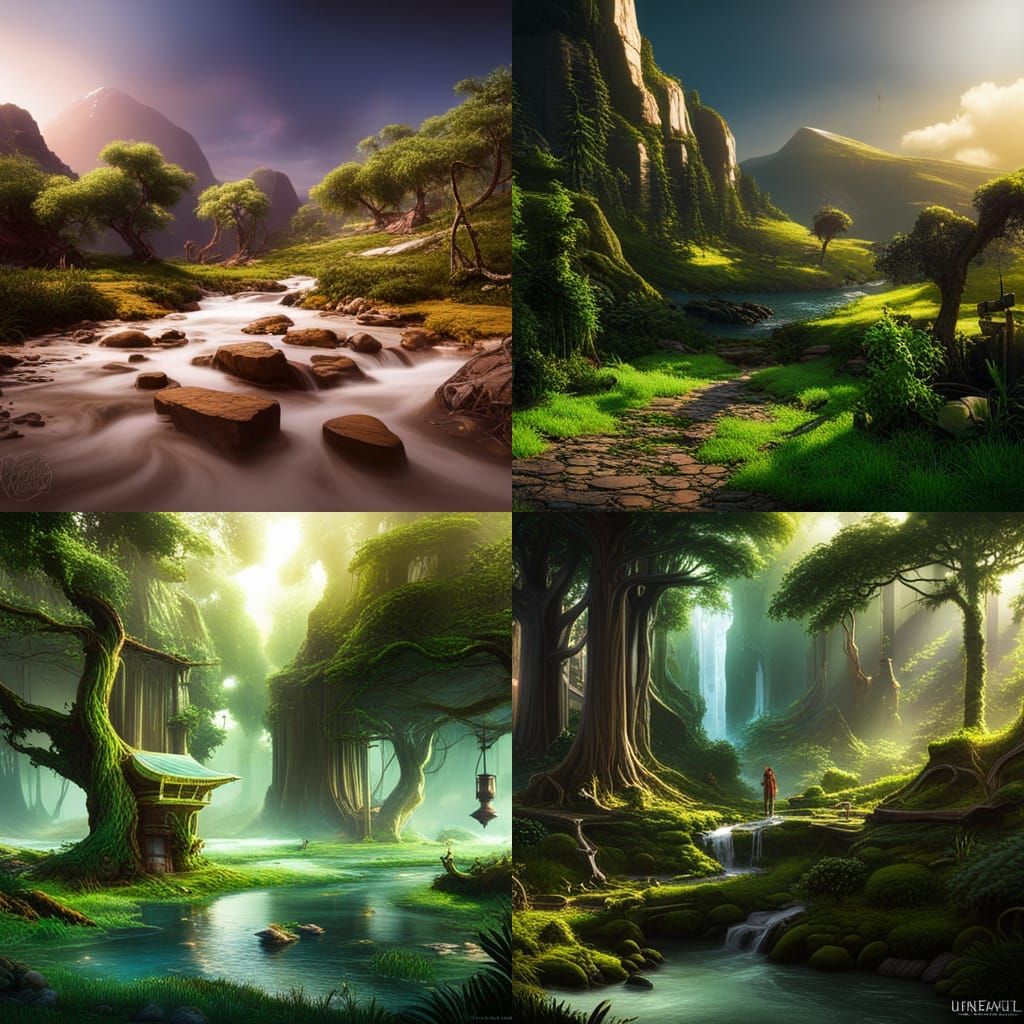 Hopeful Future: Detailed Matte Painting in Green World