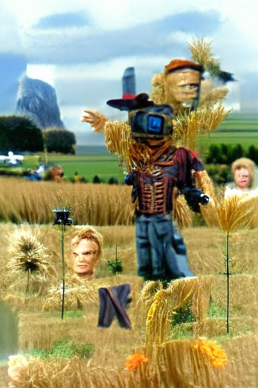Cinematic Scarecrow on the Prairie