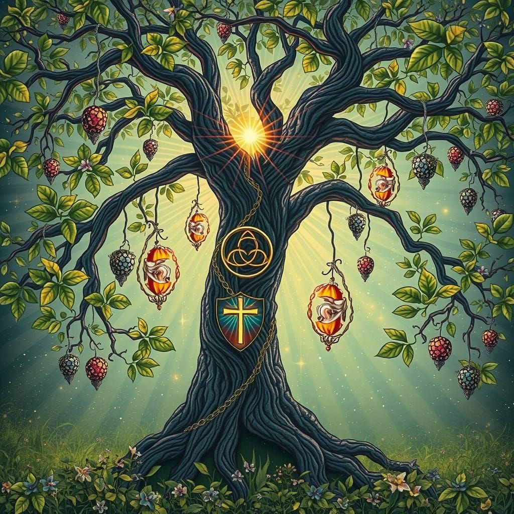 Luminous Tree of Life Radiates Cosmic Wisdom
