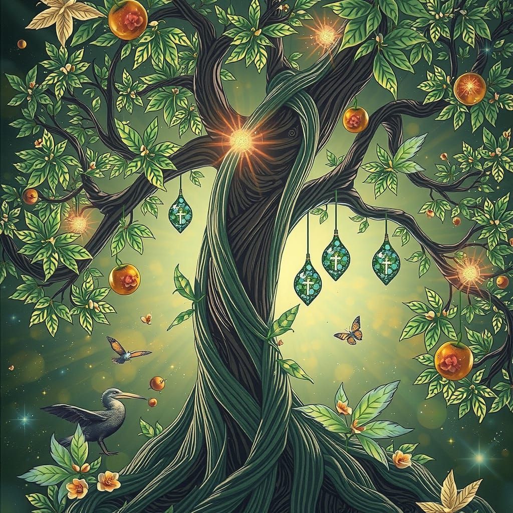 Ethereal Tree of Life in Iridescent Glory