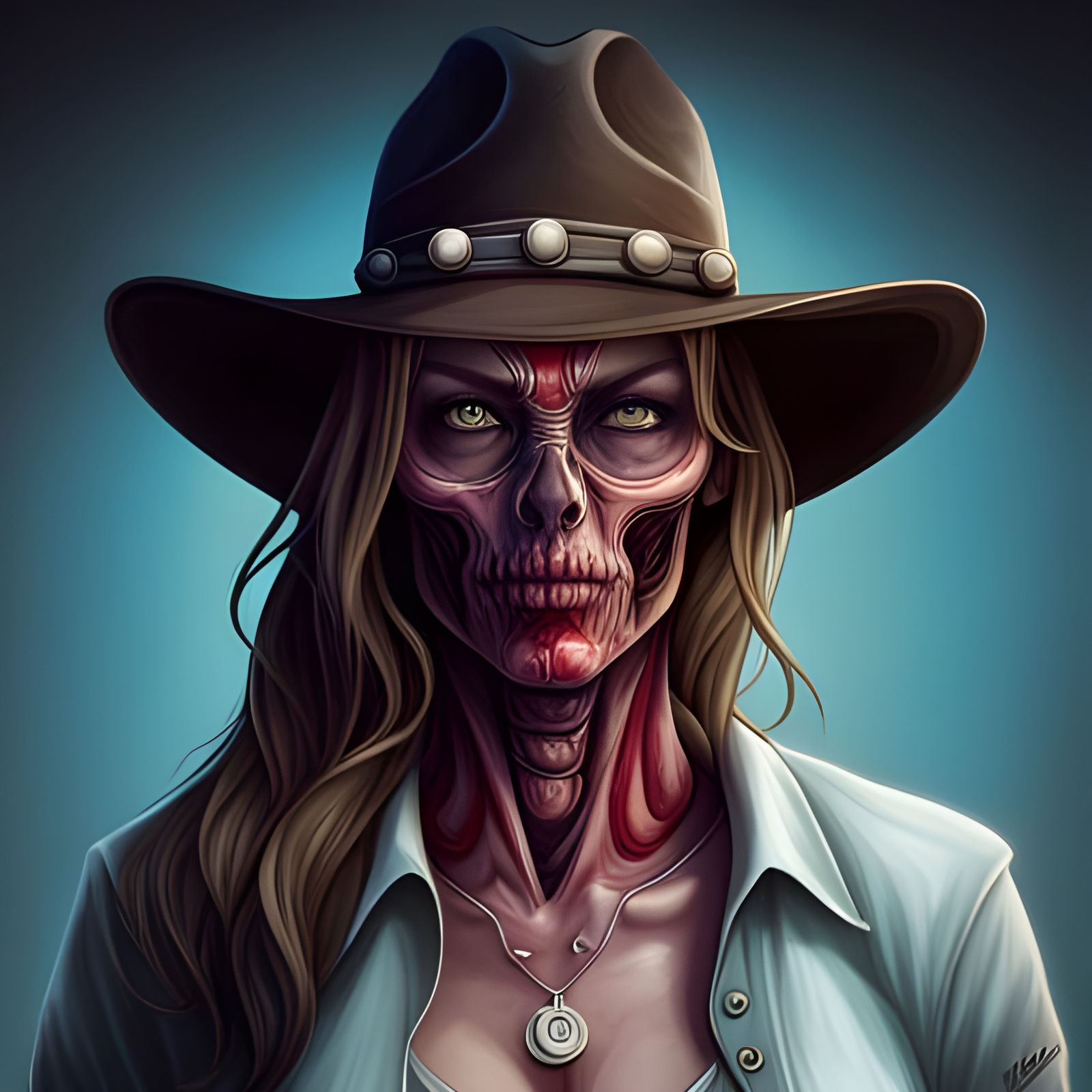 Western Horror: Cowgirl Zombie (SDXL)